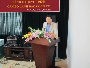 CÔNG BỐ QUYẾT ĐỊNH VỀ TỔ CHỨC BỘ MÁY VÀ NHÂN SỰ TẠI CÔNG TY TNHH MTV SUPE LÂN APROMACO LÀO CAI