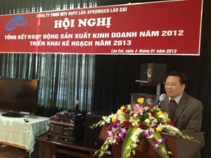 Tình hình Sản xuất Supe Lân Lào Cai năm 2012 và kế hoạch sản xuất Supe Lân, NPK Lào Cai năm 2013.